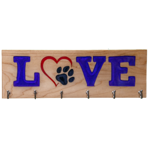 LOVE Heart/Paw Leash Holder